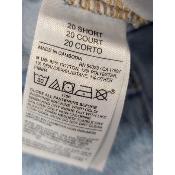 Old Navy Jeans Womens 20 Short Light Wash Mid-Rise Wow Boyfriend Stretch Cuffed - Picture 11 of 13